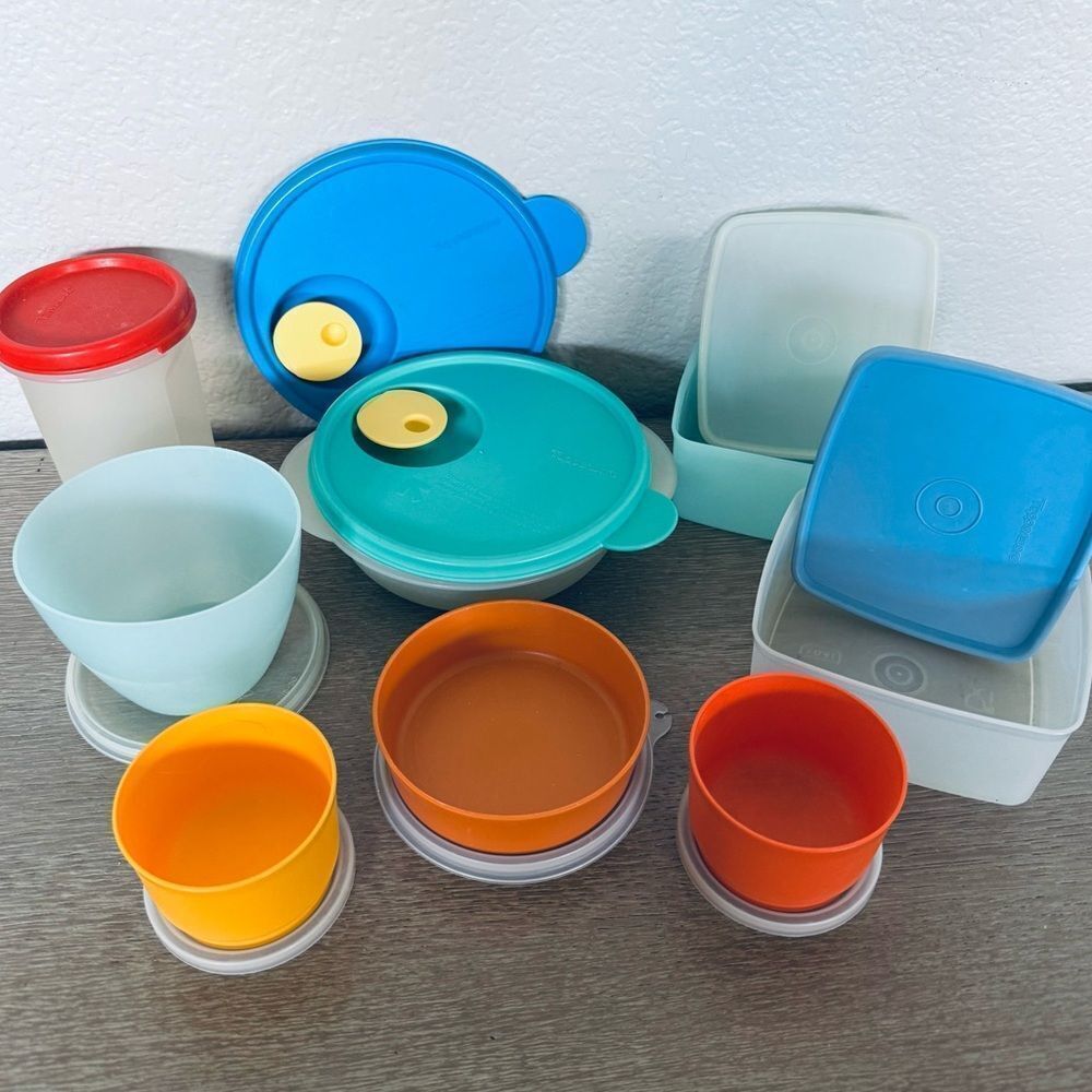 Tupperware Vintage Multicolor Food Storage Containers 17-pc Bundle Lot